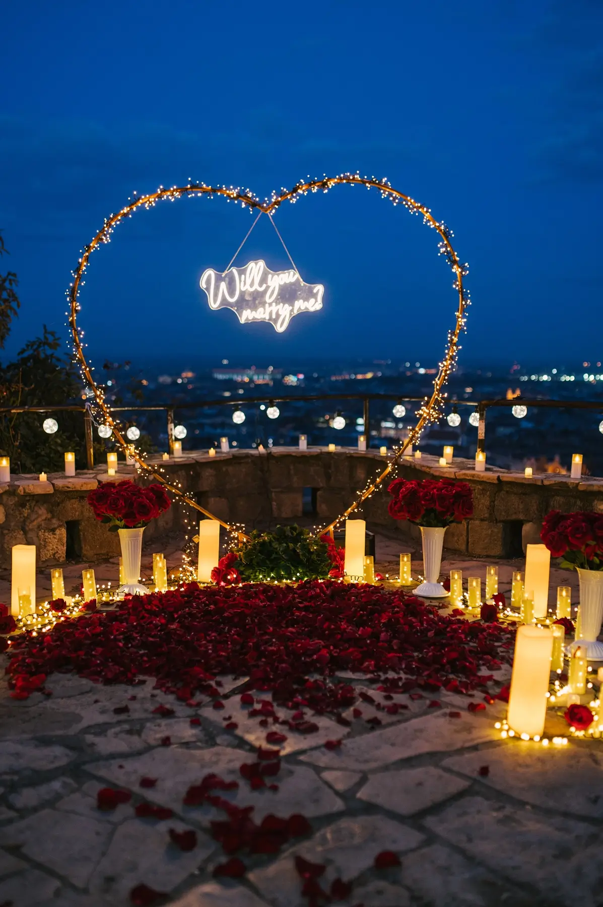 Signature marriage proposal package with décor Romania