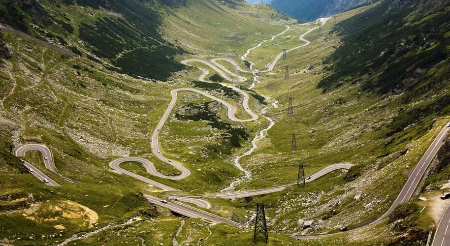 Proposal in Romania on the Transfăgărășan Highway with dramatic mountain views